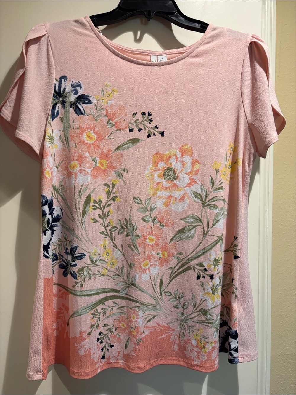 Elle Pink Floral Short-Sleeve Tee
